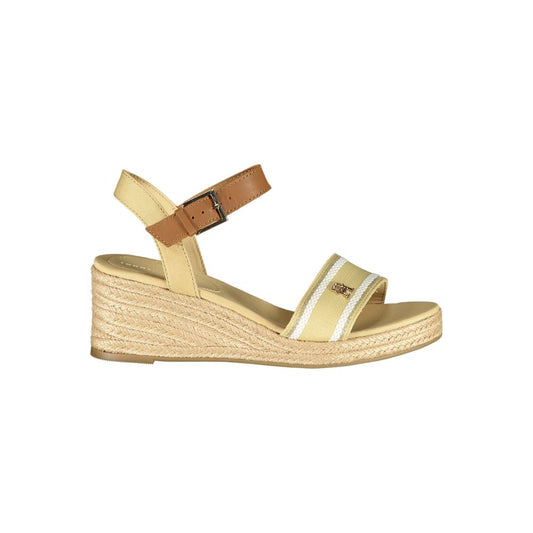 Tommy Hilfiger – Beigefarbene Polyester-Sandalen