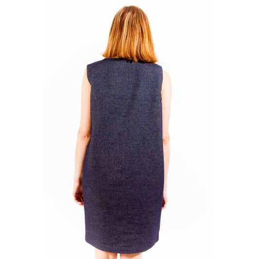 Love Moschino Blaues Baumwollkleid für Damen