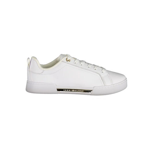 Tommy Hilfiger – Schicke weiße Schnür-Sneaker mit Kontrastdetails
