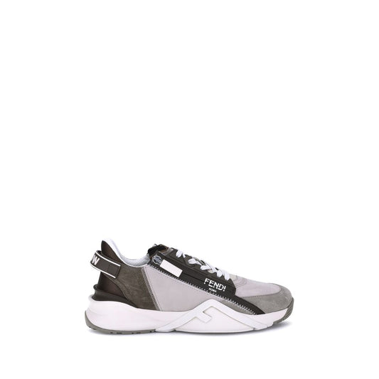 Fendi Beige Kalbsleder Bos Taurus Sneaker mit niedrigem Schaft