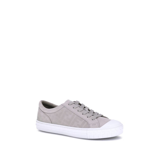 Fendi Beige Gummisneaker mit niedrigem Schaft