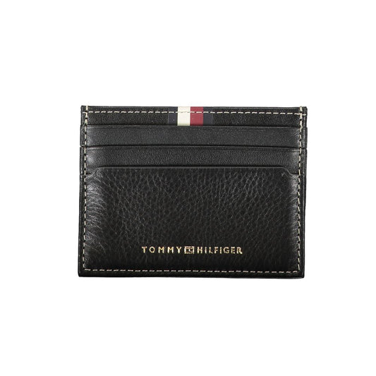 Tommy Hilfiger – Schwarze Lederbrieftasche für Herren