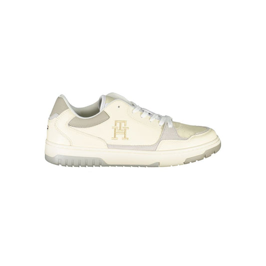 Tommy Hilfiger – Beige Sport-Sneaker mit einzigartiger Stickerei