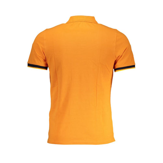 K-WAY – Poloshirt in leuchtendem Orange mit Kontrastdetails