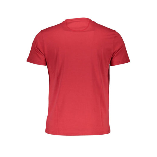 La Martina Rotes Herren-T-Shirt aus Baumwolle