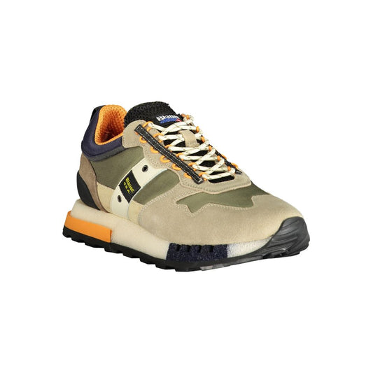 Blauer Green Polyester Athletic Sneakers