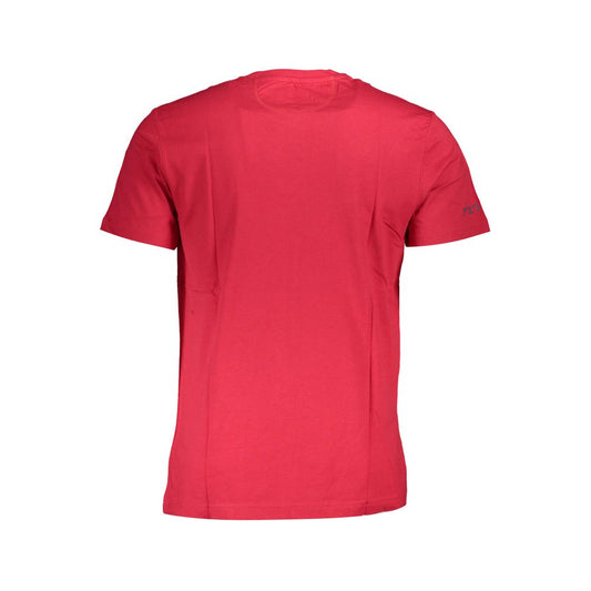 La Martina Rotes Herren-T-Shirt aus Baumwolle