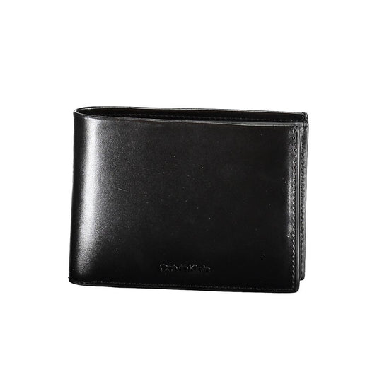 Calvin Klein Herren-Geldbörse aus schwarzem Leder