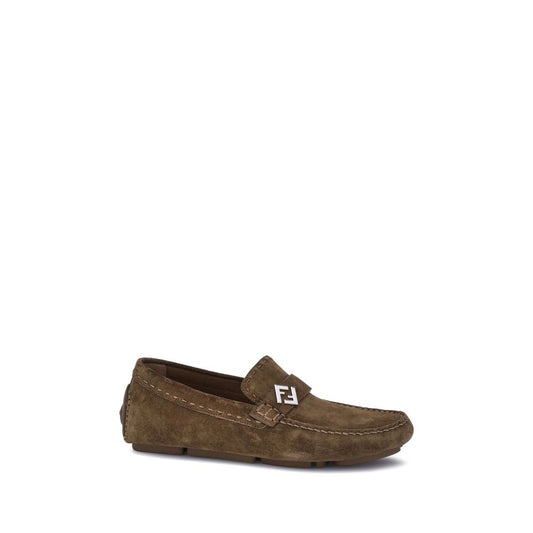 Fendi Braune Slipper aus Gummi zum Reinschlüpfen