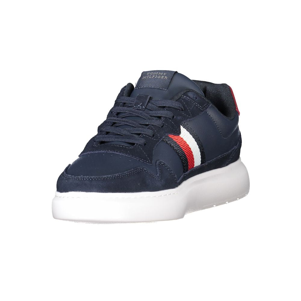 Tommy Hilfiger – Blaue Leder-Sneaker für Herren