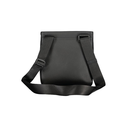 Tommy Hilfiger Black Polyurethane Men Shoulder Bag