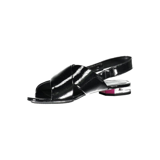 Calvin Klein Damen-Sandalen aus schwarzem Leder