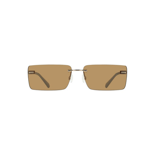 Calvin Klein Beige Metall Damen Sonnenbrille