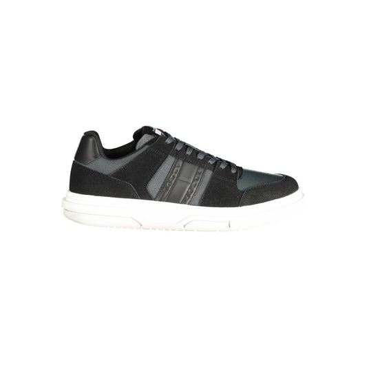 Tommy Hilfiger – Schwarze Leder-Sneaker für Herren