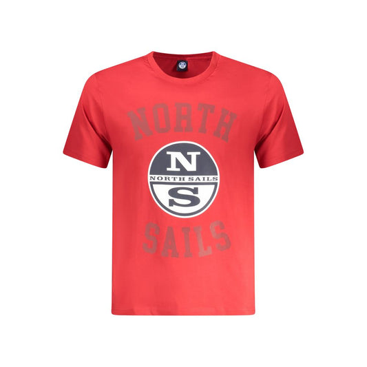 North Sails Herren T-Shirt aus roter Baumwolle