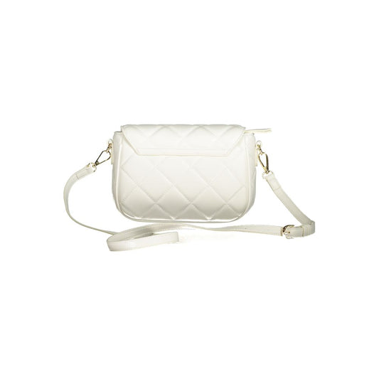 Mario Valentino Bianco Polyurethane Women's Bag with Adjustable Shoulder Strap