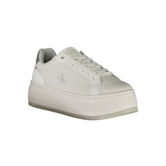 Calvin Klein Damen Sneaker aus weißem Leder