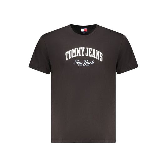 Tommy Hilfiger – Schwarzes Baumwoll-T-Shirt für Herren
