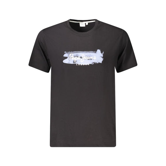 Pepe Jeans – Schwarzes Herren-T-Shirt aus Baumwolle