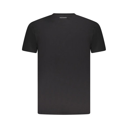 Trussardi Schwarzes Herren-T-Shirt aus Baumwolle