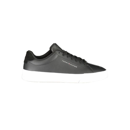 Tommy Hilfiger – Schwarze Leder-Sneaker für Herren