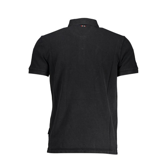 Napapijri Schwarzes Poloshirt aus Baumwolle für Herren