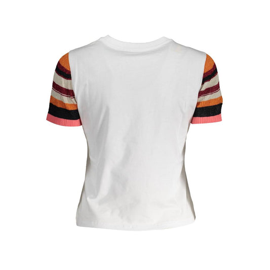 Desigual Weißes Baumwoll-T-Shirt für Damen