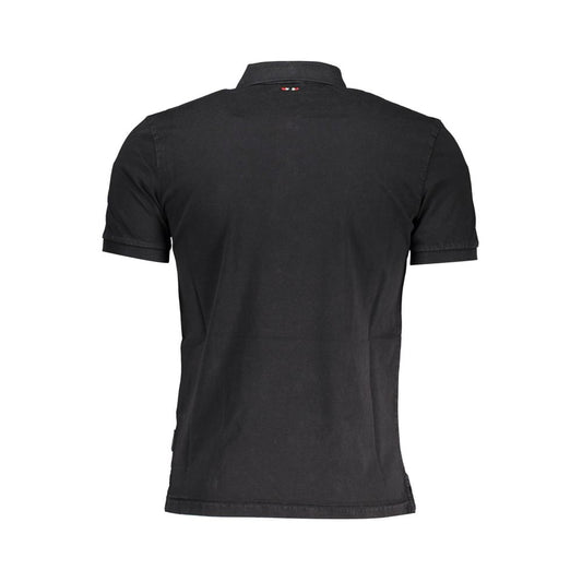 Napapijri Schwarzes Poloshirt aus Baumwolle für Herren