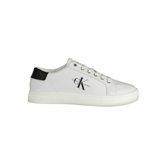 Calvin Klein – Weiße Sneaker aus recyceltem Polyester für Herren