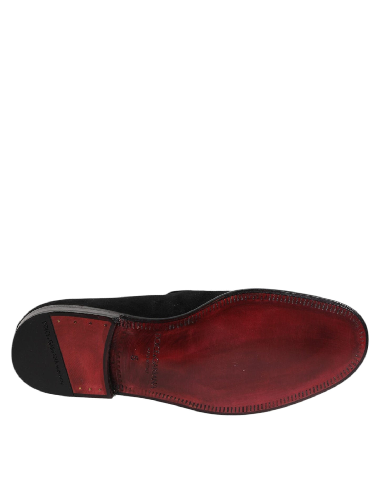 Dolce & Gabbana – Slipper aus schwarzem Wildleder, formelle Schuhe