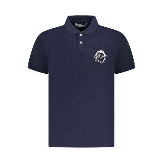 Blaues Herren-Poloshirt aus Trussardi-Baumwolle