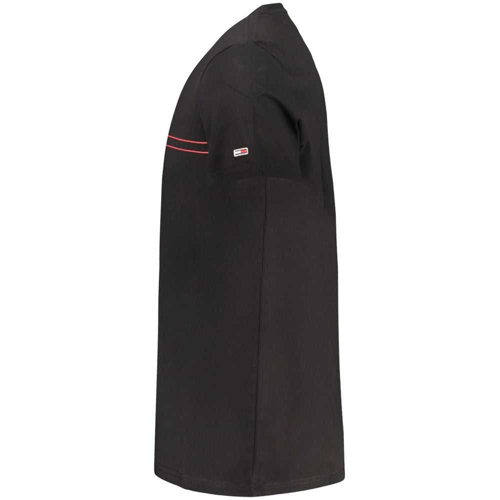 Tommy Hilfiger – Schwarzes Baumwoll-T-Shirt für Herren