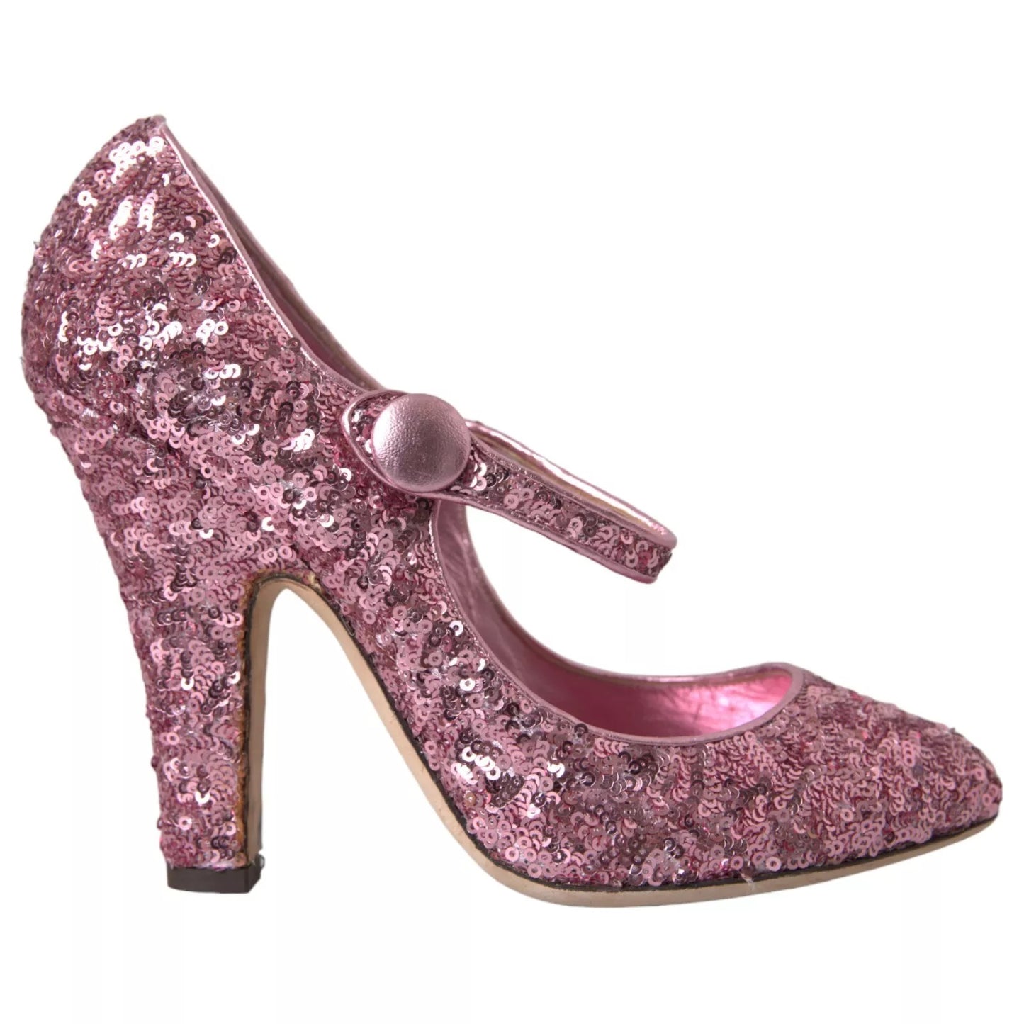 Dolce & Gabbana Pink Pailletten Mary Jane Pumps High Heels Schuhe