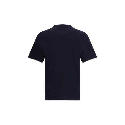 Brunello Cucinelli Blue Cotton T-Shirt