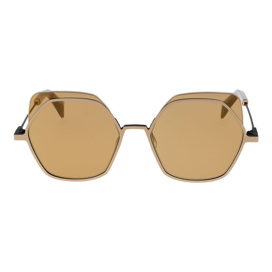 Yohji Yamamoto Sonnenbrille aus goldfarbenem Edelstahl
