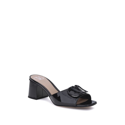 Valentino Garavani Schwarze Kalbsleder-Sandalen Modell Bos Taurus
