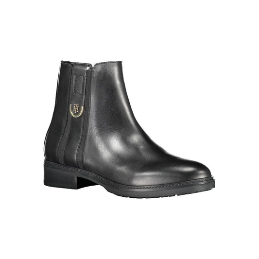Tommy Hilfiger – Schwarze Lederstiefel für Damen
