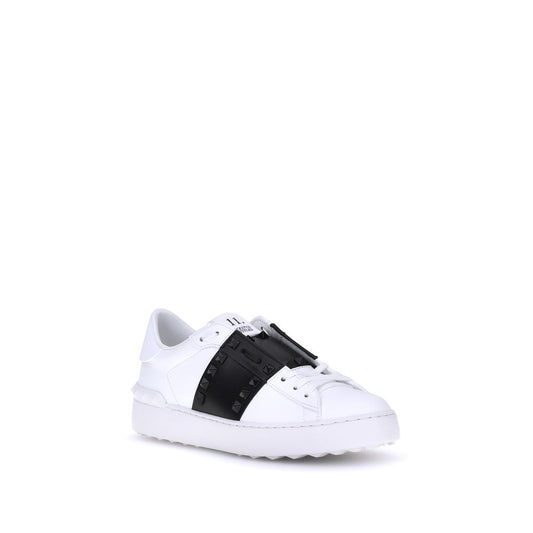 Valentino Garavani Schwarze Kalbsleder-Sneaker Bos Taurus mit niedrigem Schaft