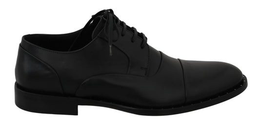 Dolce & Gabbana – Formelle Derby-Schuhe aus schwarzem Leder