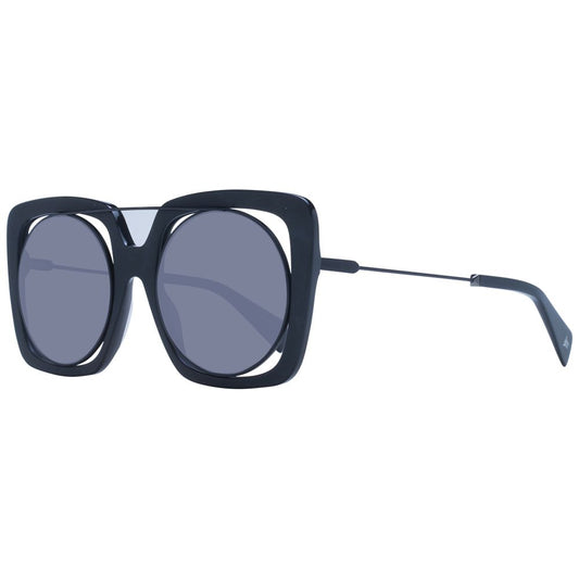 Yohji Yamamoto Schwarze Unisex-Sonnenbrille