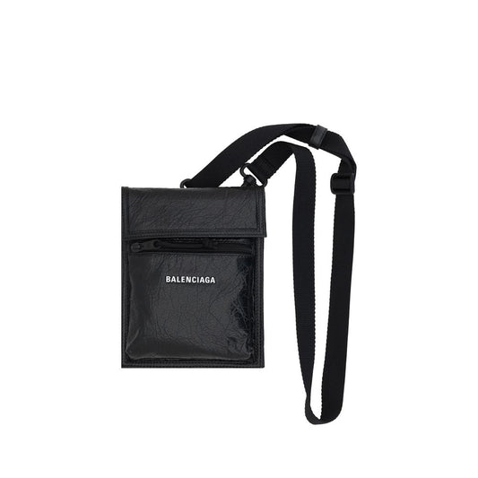Balenciaga Schultertasche aus schwarzem Kalbsleder Bos Taurus