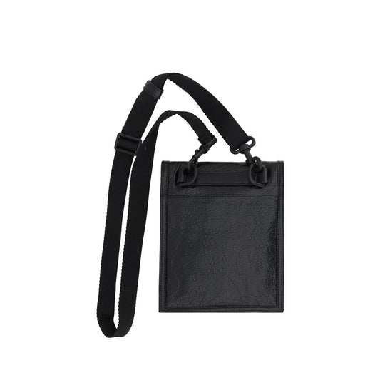 Balenciaga Schultertasche aus schwarzem Kalbsleder Bos Taurus