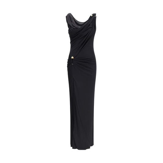 Versace Schwarzes Viskose-Freizeitkleid