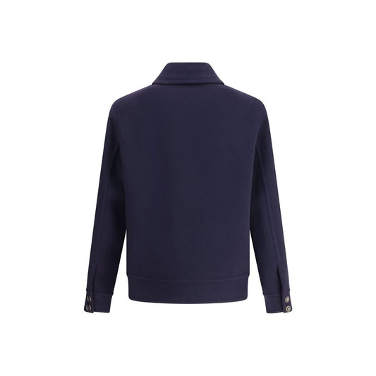 Valentino Wollmantel aus blauem Fleece