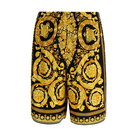 Versace Mehrfarbige Seidenbermudas