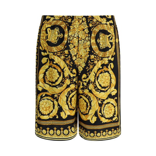 Versace Mehrfarbige Seidenbermudas