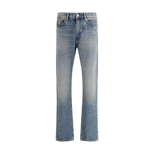 Versace Jeans aus blauem Baumwollstoff mit geradem Bein