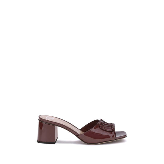 Valentino Garavani Bordeaux Kalbsleder Bos Taurus Sandalen