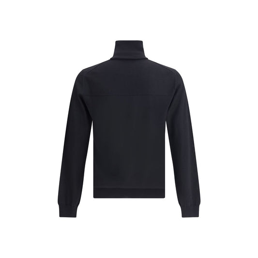 Jil Sander Schwarzes Fleece-Sweatshirt aus Wolle