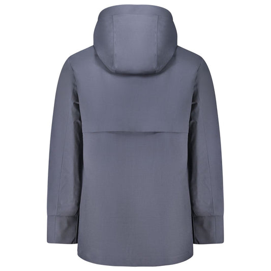 K-WAY Herren Trenchcoat aus blauer Wolle